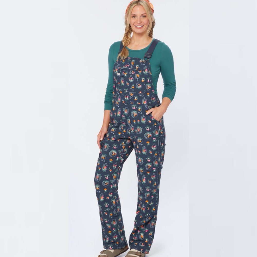 NWT Duluth Heirloom Gardening Lined Bib Overalls  Mushroom Terrarium Medium x31L - Picture 9 of 10